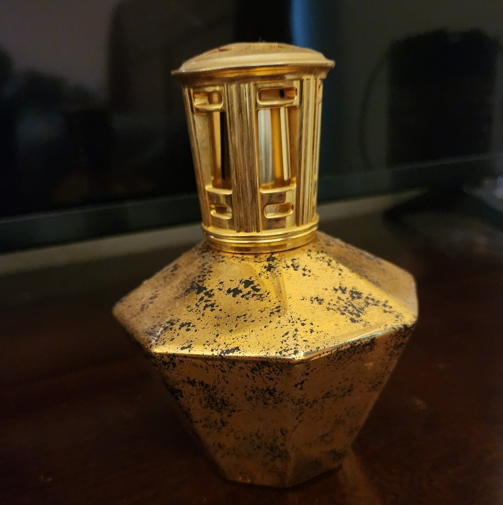 Lampe Berger Gold Octagon 1980's Fragrance Lamp Artoria Limoges